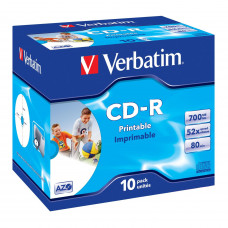 VERBATIM 43325 Printable Bedruckbar CD-R 80 52x CD-R