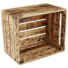 GrandBox Holz-Kiste 50 x 40 x 30 cm geflammt