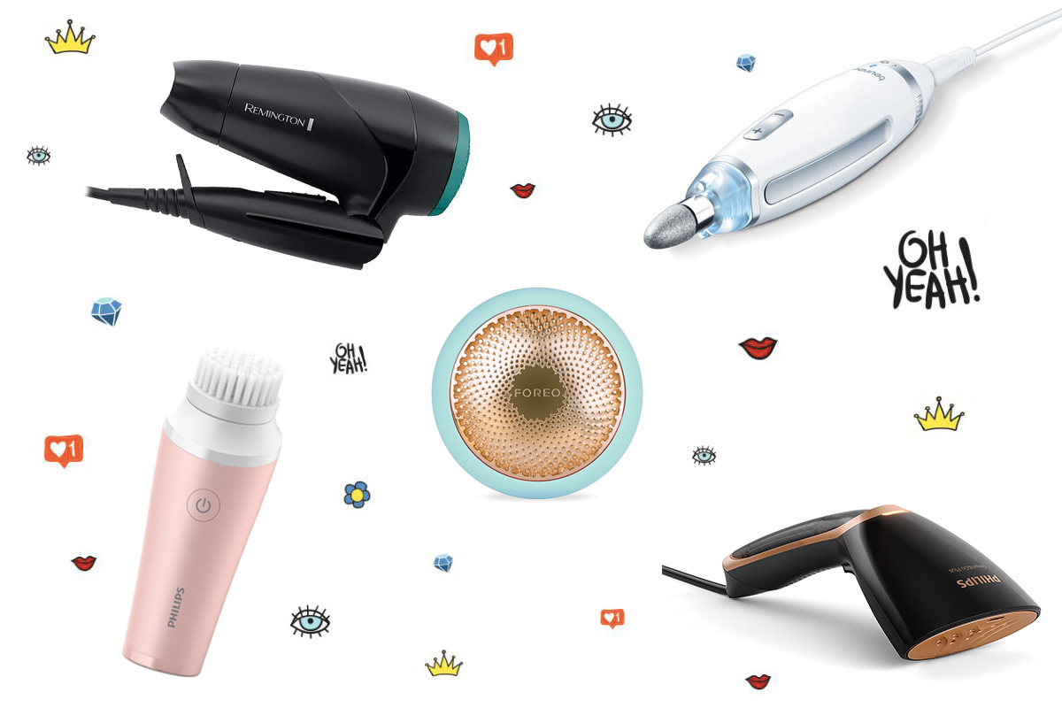 Collage mit smarten Beauty Gadgets